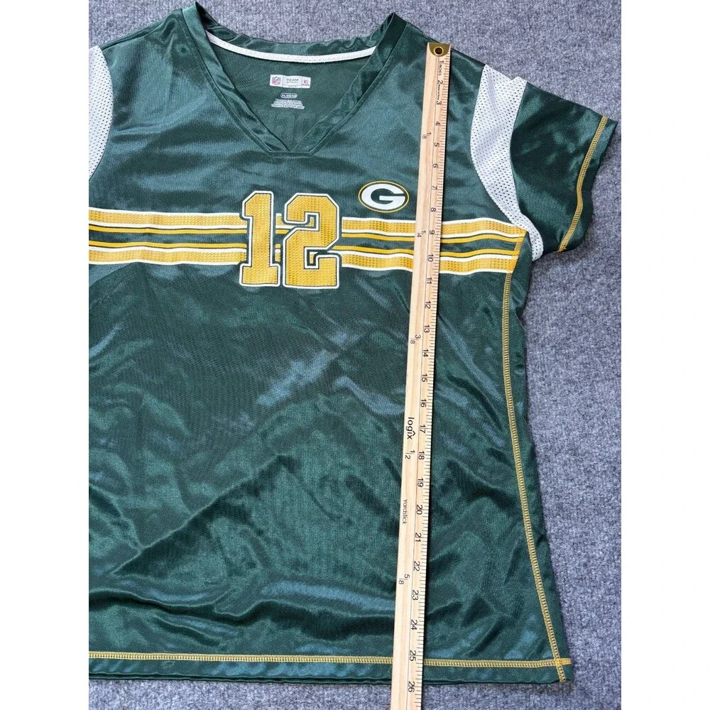 Green Bay Packers NFL Aaron Rodgers Jersey #12 Women’s XL Green Shirt Top